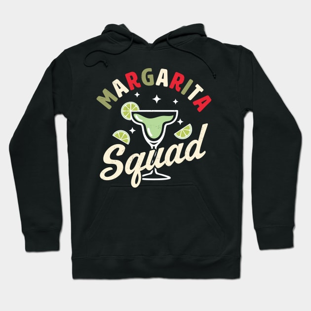 Margarita Squad Funny Cinco de Mayo Lime Drinking Squad Hoodie by OrangeMonkeyArt